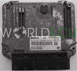 CENTRALINA MOTORE OPEL VECTRA SIGNUM 1.9 CDTI Z19DT Z19DTL Z19DTH 55197152 AG, 55 197 152 AG, BOSCH 0281012533 , 0 281 012 533, 55189926, 55 189 926, 6235370, 62 35 370