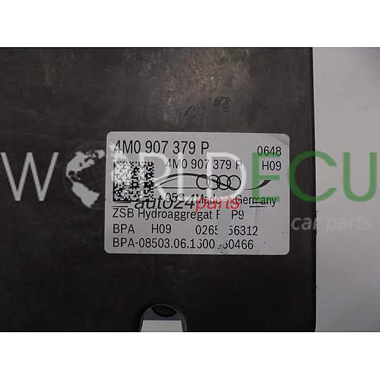 POMPE HYDRAULIQUE ET CALCULATEUR d'ABS AUDI 0265244025 4M0614517T 4M0907379P 0265956312