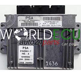 CENTRALINA DO MOTORE PEUGEOT 406 1.8 21645941-7, PSA 9643786480, 9643786680-01, S2000-1, 50409S05