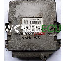 CALCULATEUR MOTEUR PEUGEOT 206 1.4 9636727080, IAW1AP81, IAW1AP.81, IAW 1AP.81, 16301464, 16301.464