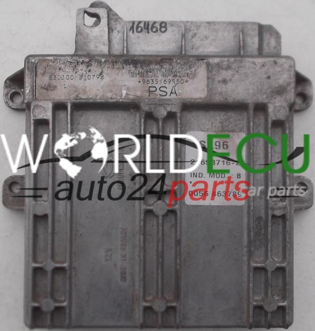 ECU ENGINE CONTROLLER CITROEN PEUGEOT 1.4 SAGEM 21653716-2, 216537162 ...