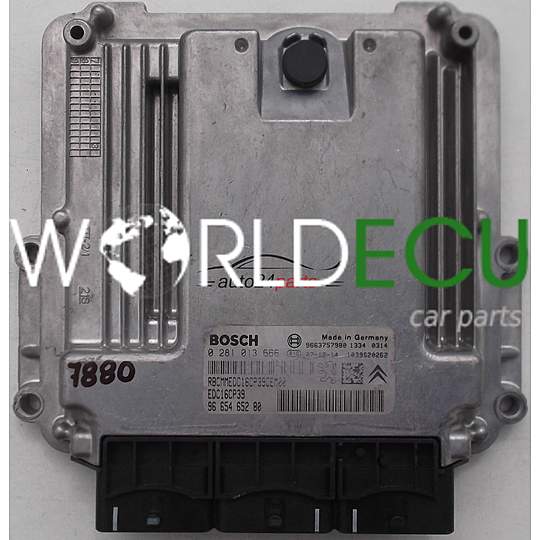 CENTRALINA MOTORE CITROEN C CROSSER, PEUGEOT 4007 2.2 HDI, BOSCH 0 281 013 666, BOSCH 0281013666, 96 654 652 80, 9665465280