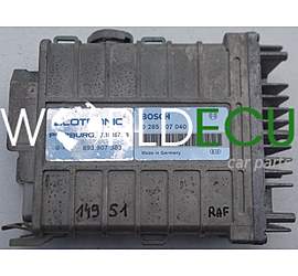 MOTORSTEUERGERÄT ECU STEUERGERAT VOLKSWAGEN AUDI BOSCH 0 285 007 040, 0285007040, PIERBURG 7.18 167.59, 71816759, 893 907 383, 893907383