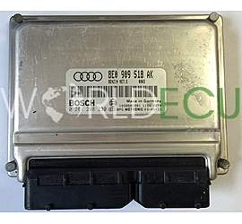 ECU ENGINE CONTROLLER AUDI A4 1.8T 1.8 TURBO 8E0 909 518 AK, 8E0909518AK, BOSCH 0 261 208 230, 0261208230, 1039SA02991