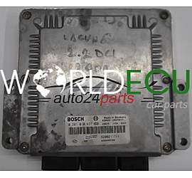 CALCULATEUR MOTEUR RENAULT LAGUNA 2.2 DCI BOSCH 0281010637, 0 281 010 637, 8200211711, HOM8200211711, 8200085386