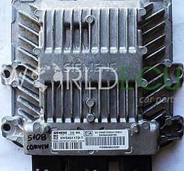 Calculateur Moteur CITROEN C3 1.4 HDI SIEMENS 5WS40117D-T, 5WS40117DT, SW 9655938780, HW 9648624280, SID804