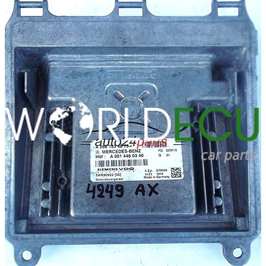 ECU ENGINE CONTROLLER MERCEDES W169 A170 1.7 CDI A2661534879, 2661534879, A 266 153 48 79, A0014460340, 0014460340, A 001 446 03 40 SIEMENS 5WK90922 (02)