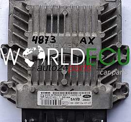 ECU ENGINE CONTROLLER FORD FIESTA 1.4 TDCI SIEMENS SID 804 5WS40140D-T, 3S6112A650LB, 3S61-12A650-LB 5AYB