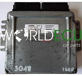 CALCULATEUR MOTEUR RENAULT CLIO 2.0 16V SIEMENS S118303110 A, S 118303110 A, S118303110A, 8200288491, 8200057311