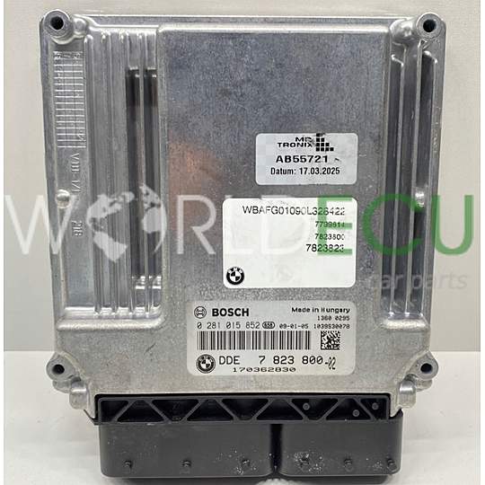 CENTRALINA DO MOTORE BMW X6 E71 3.5 DIESEL BOSCH 0281015852, 0 281 015 852, DDE 7823800 -02, 7 823 800 -02, 1039S30078