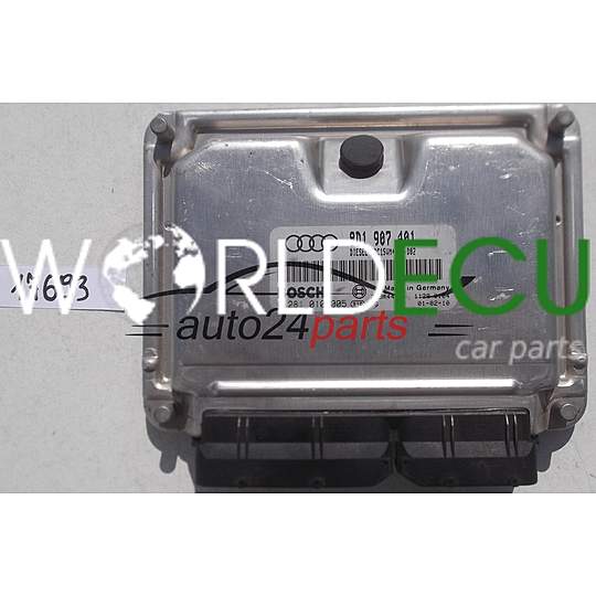 ECU ENGINE CONTROLLER AUDI A6 2.5 TDI BOSCH 0 281 010 005, 0281010005, 8D1 907 401, 8D1907401