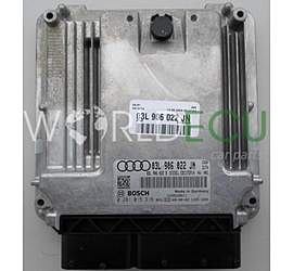 Engine control unit - ECU controllers AUDI A4 2.0 TDI BOSCH 0 281 015 318, 0281015318, 03L 906 022 JN, 03L906022JN, 03L906022B, EDC17CP14