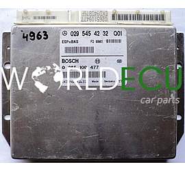 CENTRALINA ABS  ESP HBA MERCEDES W168 A-KLASA BOSCH 0265109477, 0 265 109 477, 0295454232 Q01, 029 545 42 32 Q01