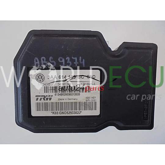 НАСОС Y БЛОК УПРАВЛЕНИЯ АБС VOLKSWAGEN 3AA614109BC 17654065