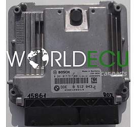CENTRALINA MOTORE BMW E91 BOSCH 0 281 017 517, 0281017517, DDE 8 512 043-01,  DDE8512043, 8512043