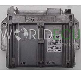 Calculateur Moteur RENAULT TWINGO 1.2 Sagem 21649447-9, 216494479, 7700109049, HOM 7700105560