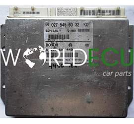 CENTRALINA ABS ESP+BAS MERCEDES W168 A0275456032, 0275456032, A 027 545 60 32 BOSCH 0265109449, 0 265 109 449