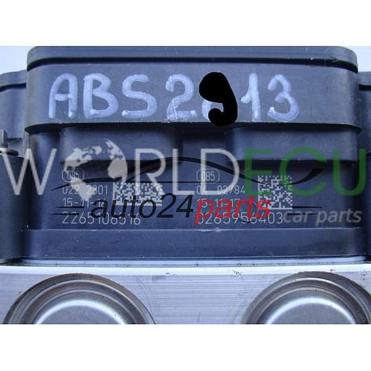 POMPE HYDRAULIQUE ET CALCULATEUR d'ABS RENAULT CLIO CAPTUR 476601203R, 47660 1203 R, 0 265 255 794, 0265255794, 0265956403