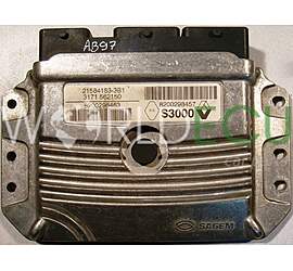 Calculateur Moteur RENAULT MEGANE Sagem 21584153-3B1, 215841533B1, 8200298463, 8200298457