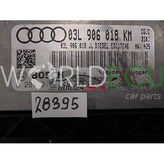ECU Engine control unit AUDI 0281018748 03L906018KM EDC17C46