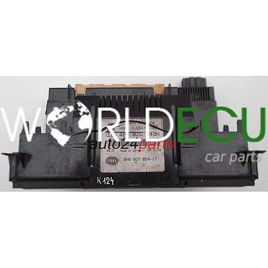 HEATING AND AIR CONDITIONING CONTROL PANEL SWITCH CLIMATRONIC AUDI 4B0 820 043 H / 4B0820043H / 5HB 007 604-17 / 5HB00760417