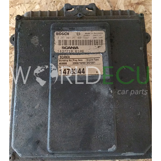 БЛОК УПРАВЛЕНИЯ ДВИГАТЕЛЕМ SCANIA 124L 380 BOSCH 0 281 001 957, 0281001957, 1437718 6106, 14377186106