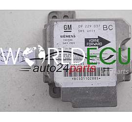 Centralina airbag  OPEL ASTRA G ZAFIRA A 09229037 BC, 09 229 037 BC, 9192916, 6237062, 62 37 062, SIEMENS 1923594 5WK42923 , 5WK4 2923