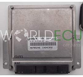 CENTRALINA MOTORE ALFA ROMEO 156 1.9 JTD BOSCH 0 281 010 020, 0281010020, 46739031 C414B932