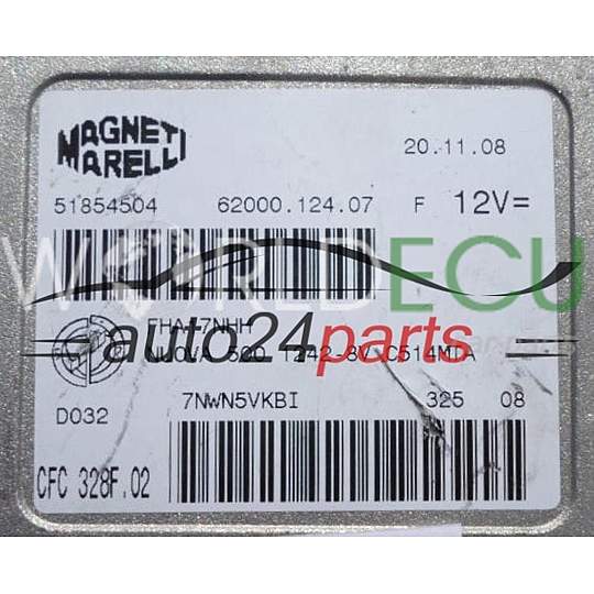 Ecu Automatic Gearbox FIAT 500 MAGNETI MARELLI CFC 328F.02, CFC328F02, 51854504, 62000.124.07, 6200012407