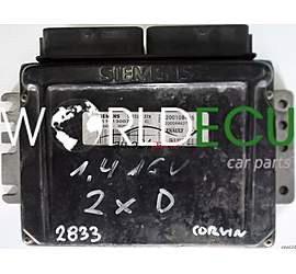 CALCULATEUR MOTEUR RENAULT CLIO 1.4 SIEMENS S110130074C S110130074 C, 8200108405 8200044437 SIRIUS 32N