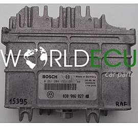 MOTORSTEUERGERÄT ECU STEUERGERAT SEAT IBIZA BOSCH 0 261 204 153/154, 0261204153, 0261204154, 030 906 027 AB, 030906027AB