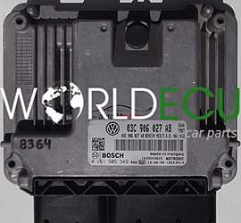 CENTRALINA MOTORE VW VOLKSWAGEN TIGUAN 1.4, BOSCH 0 261 S05 349, BOSCH 0261S05349, 03C 906 027 AB, 03C906027AB, MED17.5.5