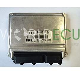 MOTORSTEUERGERÄT ECU STEUERGERAT AUDI A4 S4 1.8T AJL 8D0 907 558 DA, 8D0907558DA, BOSCH 0261206429, 0 261 206 429