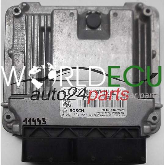 ECU ENGINE CONTROLLER AUDI A3 1.8 TFSI BOSCH 0 261 S04 087, 0261S04087, 8P7 907 115 D, 8P7907115D