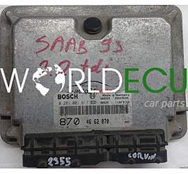 CENTRALINA MOTORE SAAB 9-3 2.2 TID BOSCH 0281001617, 0 281 001 617, 46 62 870 4662870