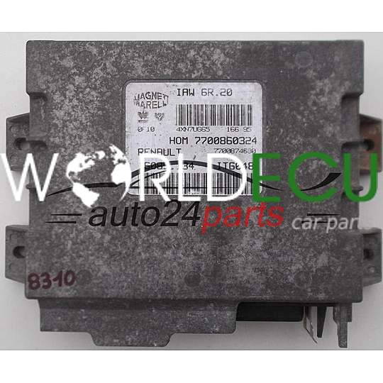 CALCULATEUR MOTEUR RENAULT TWINGO 1.2, MAGNETI MARELLI IAW 6R.20, IAW6R20, 7700860324, 7700874630, 16085.134, 16085134