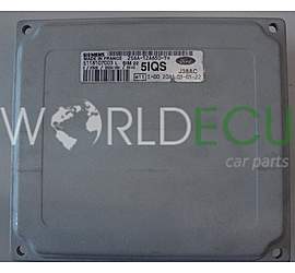 ECU ENGINE CONTROLLER FORD FIESTA 1.4 2S6A12A650TH, 2S6A-12A650-TH 5IQS S118107003 L SIM 22 J38AC