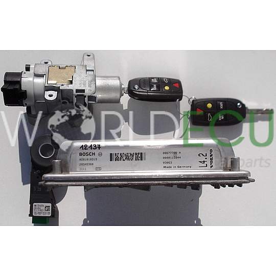 ECU CENTRALITA DE MOTOR VOLVO S60 S80 V70 2.4 TD BOSCH 0281010319, 0 281 010 319, 08677708 A, L4.2