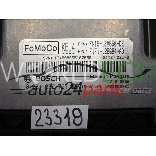 ECU Engine control unit FORD 1.6 TDCI BOSCH 0 281 032 721, 0281032721, FN15-12A650-DE, FN1512A650DE