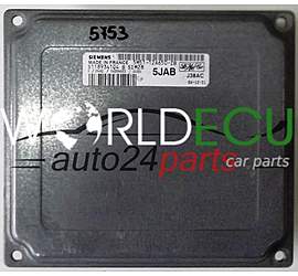 ECU ENGINE CONTROLLER FORD FOCUS 1.6 5M5112A650ZB SIEMENS SIM 28 S118934104B, S118934104 B, 5M51-12A650-ZB 5JAB
