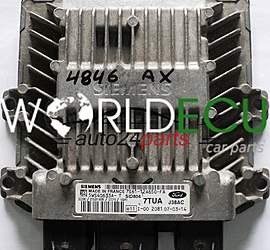 MOTORSTEUERGERÄT ECU STEUERGERAT FORD FUSION 1.4 TDCI SIEMENS 5WS40633A-T 5WS40633AT SID804, 7S6112A650FA, 7S61-12A650-FA 7TUA