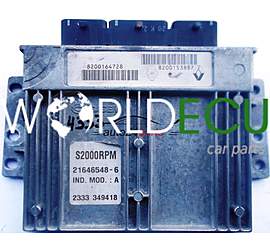 CALCULATEUR MOTEUR RENAULT LAGUNA 1.6 8200164728 8200153837 S2000RPM 21646548-6, 216465486
