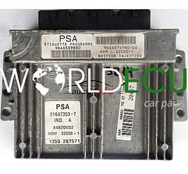 ECU ENGINE CONTROLLER CITROEN XSARA PICASSO 1.8 SAGEM 21647353-7 PSA 9646559880 9644674980-00 HOM; S2000-1 84820V02