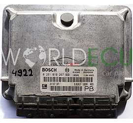 Motorsteuergerät ECU Steuergerät OPEL ASTRA ZAFIRA 2.0 DTH Y20DTL Y20DTH BOSCH 0281010267, 0 281 010 267, 24417167, 24 417 167 PB