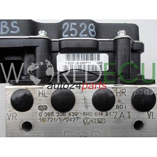 ABS PUMPE BLOCK HYDRAULIKPUMPE STEUERGERÄT AUDI Q5 BOSCH 0 265 236 439, 0265236439, 8R0614517AT, 0265951754