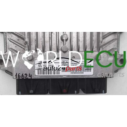 ECU ENGINE CONTROLLER PEUGEOT 407, CITROEN C4 2.0 HDI, SIEMENS VDO 5WS40265C-T, 5WS40265CT, SW9660780980, HW9655534080
