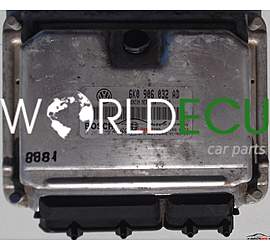 MOTORSTEUERGERÄT ECU STEUERGERAT SEAT, VW VOLKSWAGEN POLO 1.4, BOSCH 0 261 207 229, 0261207229, 6K0 906 032 AD, 6K0906032AD