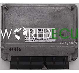 CENTRALINA MOTORE VW VOLKSWAGEN POLO 1.2 AZQ 03E906033L, 03E 906 033 L, SIEMENS 5WP44301 07, 5WP4430107