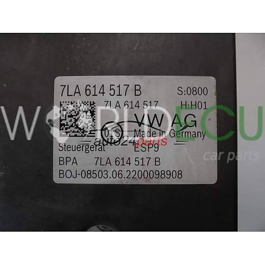 BOMBA HIDRAULICA Y CENTRALITA ABS VOLKSWAGEN 0265293566 7LA614517B 0265956699