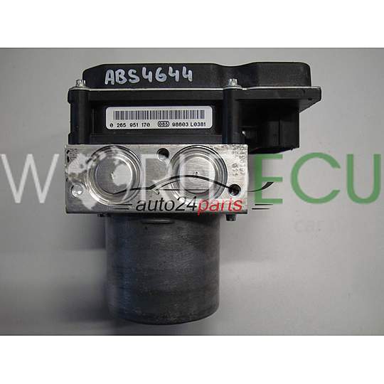 BOMBA HIDRAULICA Y CENTRALITA ABS AUDI VOLKSWAGEN BOSCH 0 265 236 188, 0265236188, 8K0614517DA, 0265951170